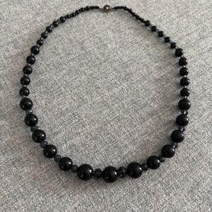 Made in Japan Black Beaded Necklace